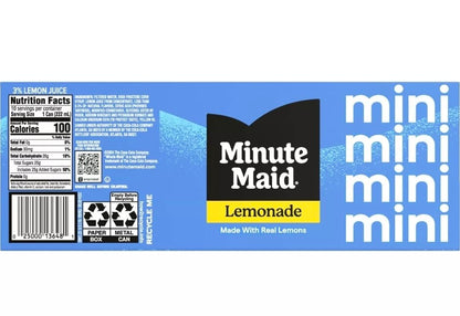 Minute Maid Lemonade, 7.5 oz Cans, 30 Pack