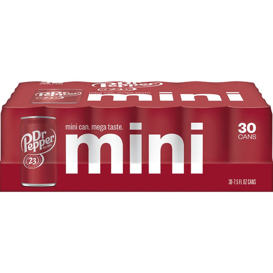 Dr Pepper Soda, 7.5 Fluid Ounce Can (Pack of 30)