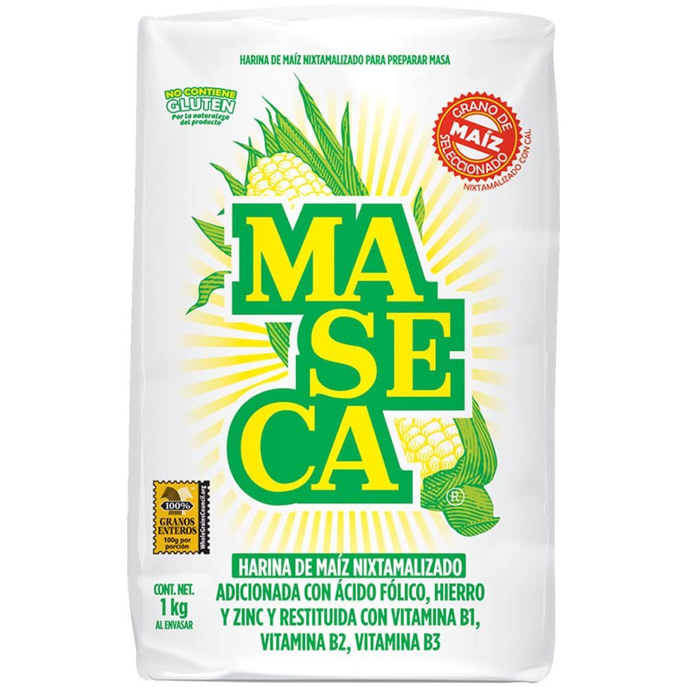 White Maseca Corn Flour 1 Kg (Pack of 2)