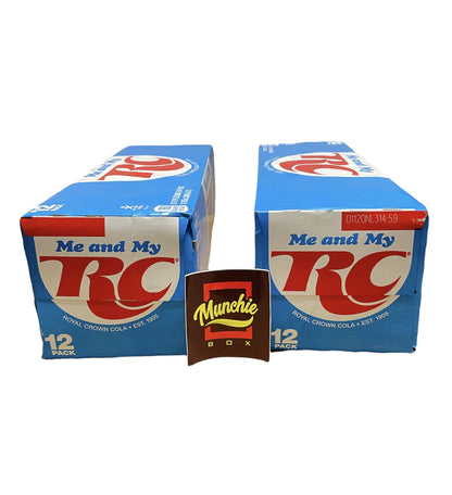 Royal Crown Cola Soda Reserve - Munchie Box Stash - Cans or Bottles (Pack of (24) 12 Oz Cans)