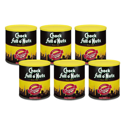 Chock Full o' Nuts Ground Coffee - Heavenly Original Half Caffeine, 24 oz