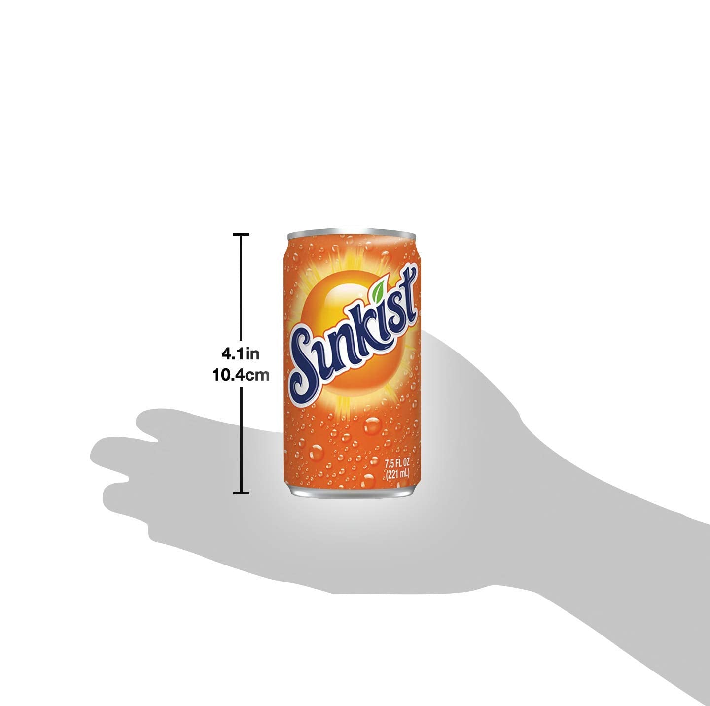 Bundle of Orange Soda Mini Soda Cans, 7.5 oz Soft Drinks Bulk Snacks Pack, Small Refrigerator & Snack Pantry Drink 12 Count Beverage Bedroom & Kitchen Supplies