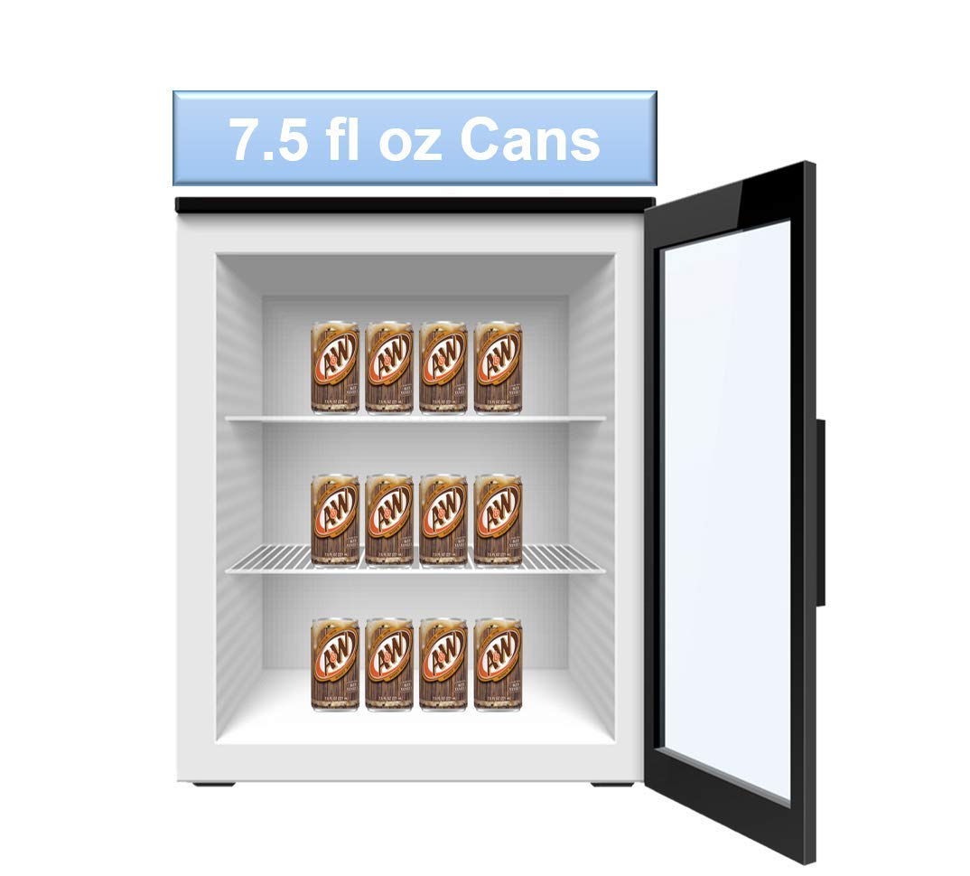 A&W Root Beer Mini Soda Cans, 7.5 oz Soft Drinks Bulk Snacks Pack, Small Refrigerator & Snack Pantry Drink 12 Count Beverage Bedroom & Kitchen Supplies