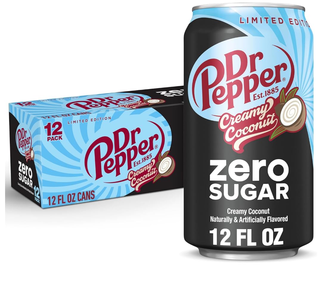 Dr Pepper Zero Sugar Creamy Coconut 24 Pack