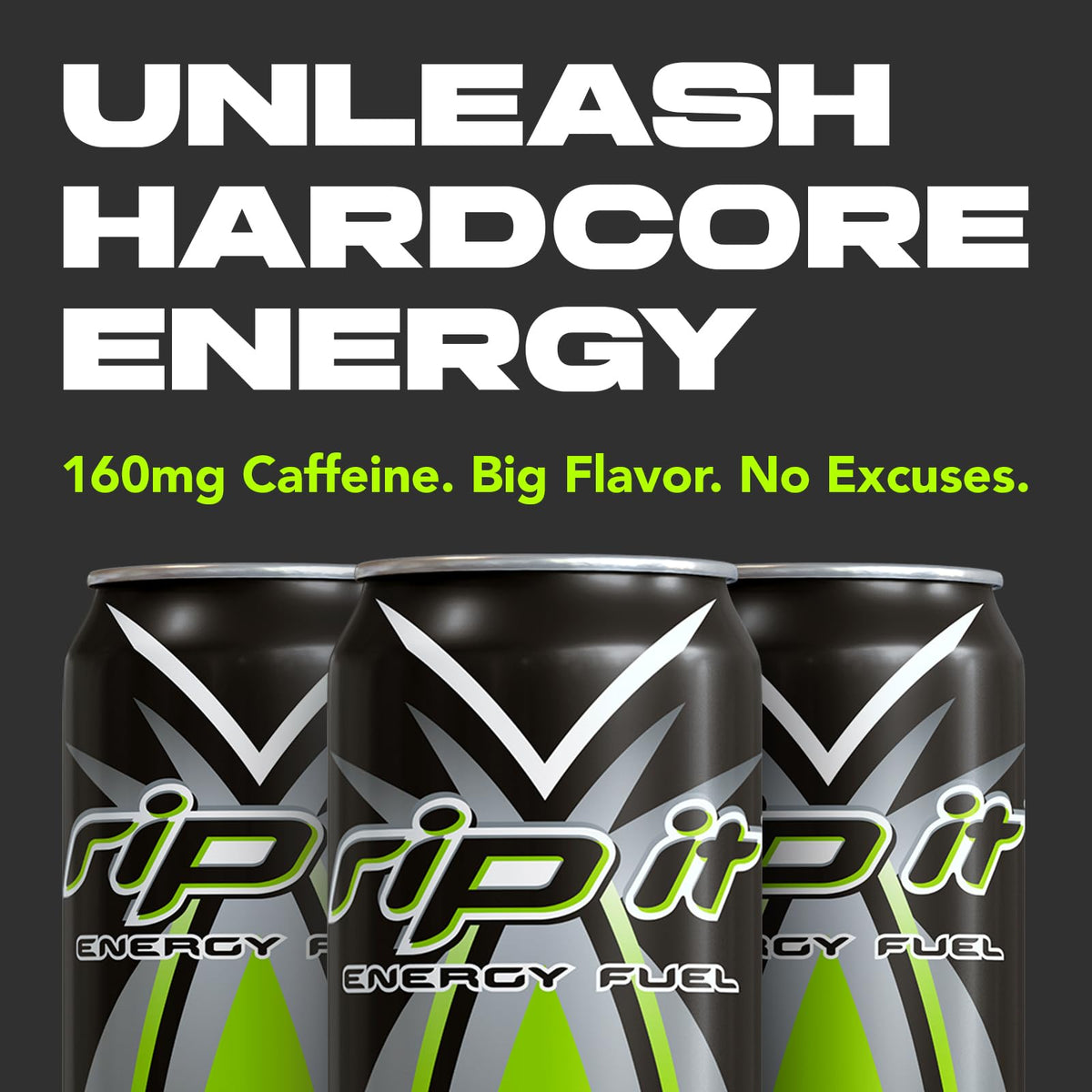 Rip It Energy Drink | G-Force | Grape Flavor | 12-Pack (16oz Cans) | 160mg Caffeine | Smooth Finish | Ignite Focus | Hardcore Energy That Rips!