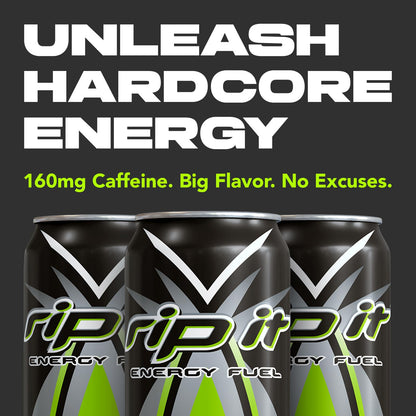 Rip It Energy Drink | G-Force | Grape Flavor | 12-Pack (16oz Cans) | 160mg Caffeine | Smooth Finish | Ignite Focus | Hardcore Energy That Rips!