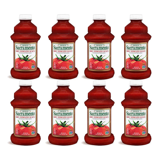 Sacramento Tomato Juice, Kosher and Gluten Free, No High Fructose Corn Syrup, 46 Ounce Bottle, 4-Pack