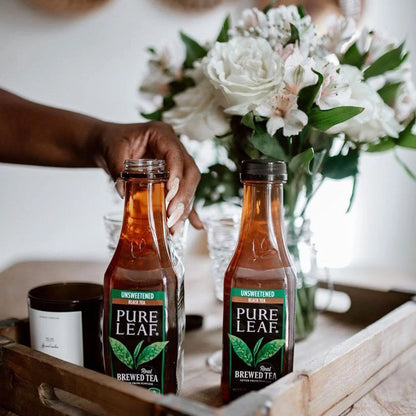 Pure Leaf Unsweetened Iced Real Brewed Tea - Never From Powder - By Gourmet Kitchn - 3 Boxes (16.9oz - 18 pk per Box), Total 54 Bottles 3 Pack (54 Bottles)
