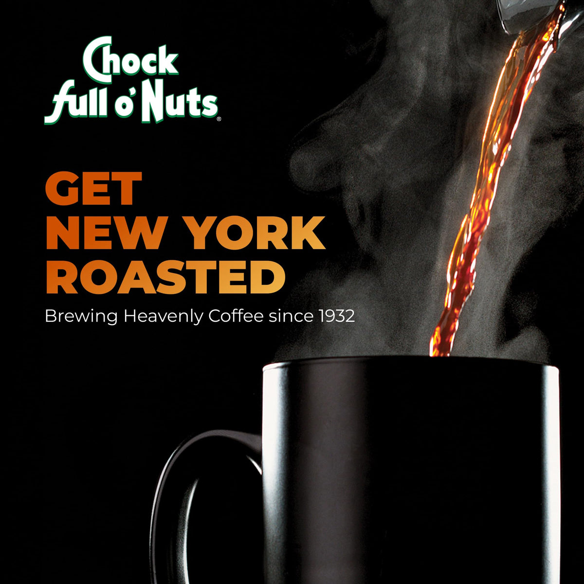 Chock Full o' Nuts Ground Coffee - Heavenly Original Half Caffeine, 24 oz