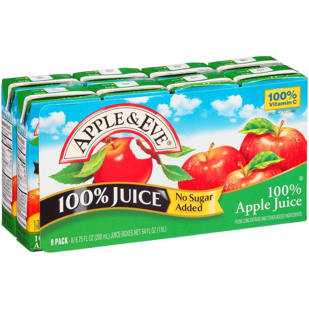 Apple & Eve 100% Juice, Apple, 6.75 Fl Oz (Pack of 40)