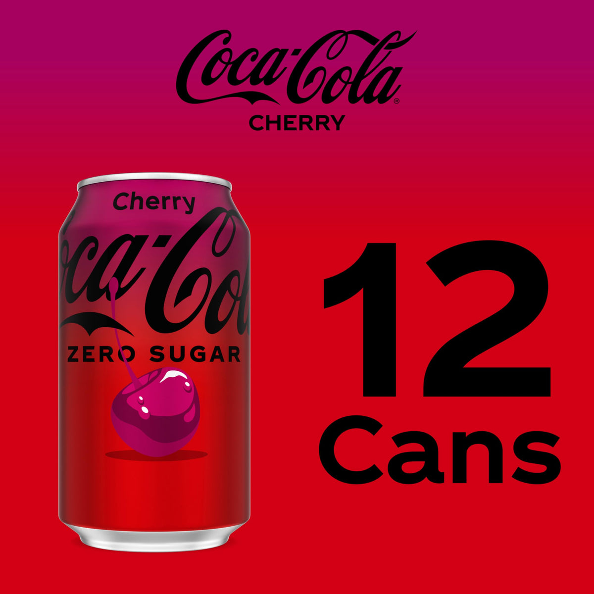 Coca-Cola Cherry Coke Zero, 12 Fl Oz (Pack of 12)