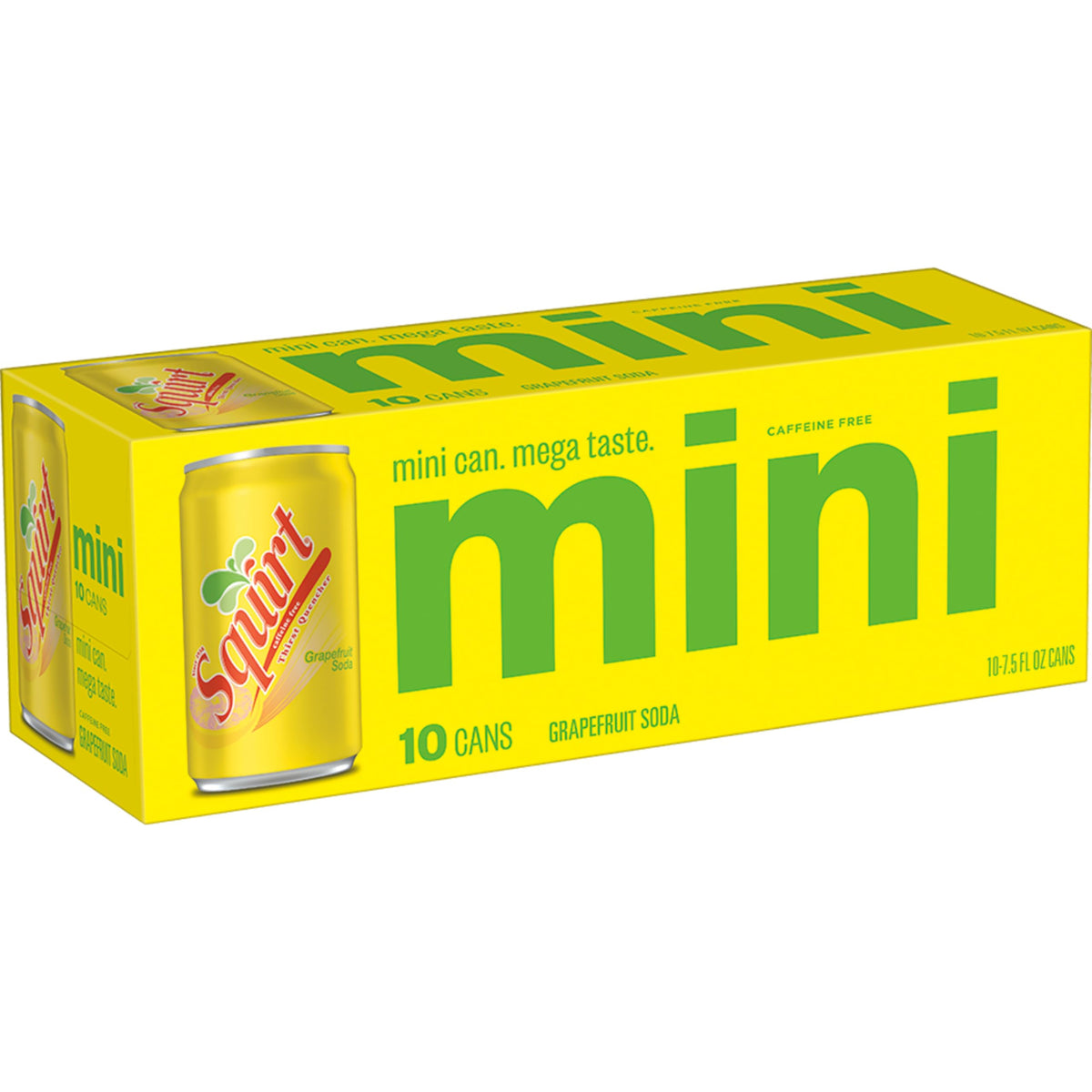Squirt Soda, 7.5 Fl oz Mini Cans, 10 Pack