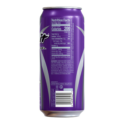 Rip It Energy Drink | G-Force | Grape Flavor | 12-Pack (16oz Cans) | 160mg Caffeine | Smooth Finish | Ignite Focus | Hardcore Energy That Rips!