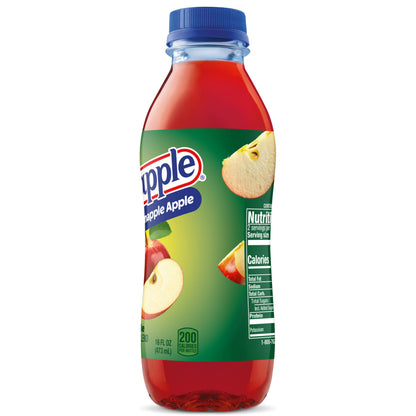 Snapple Apple Juice Drink, 16 Fl Oz Recycled Plastic Bottle, All Natural, No Artificial Flavors Or Sweeteners, Gluten-free, Contains 10% Real Juice 12 Pack