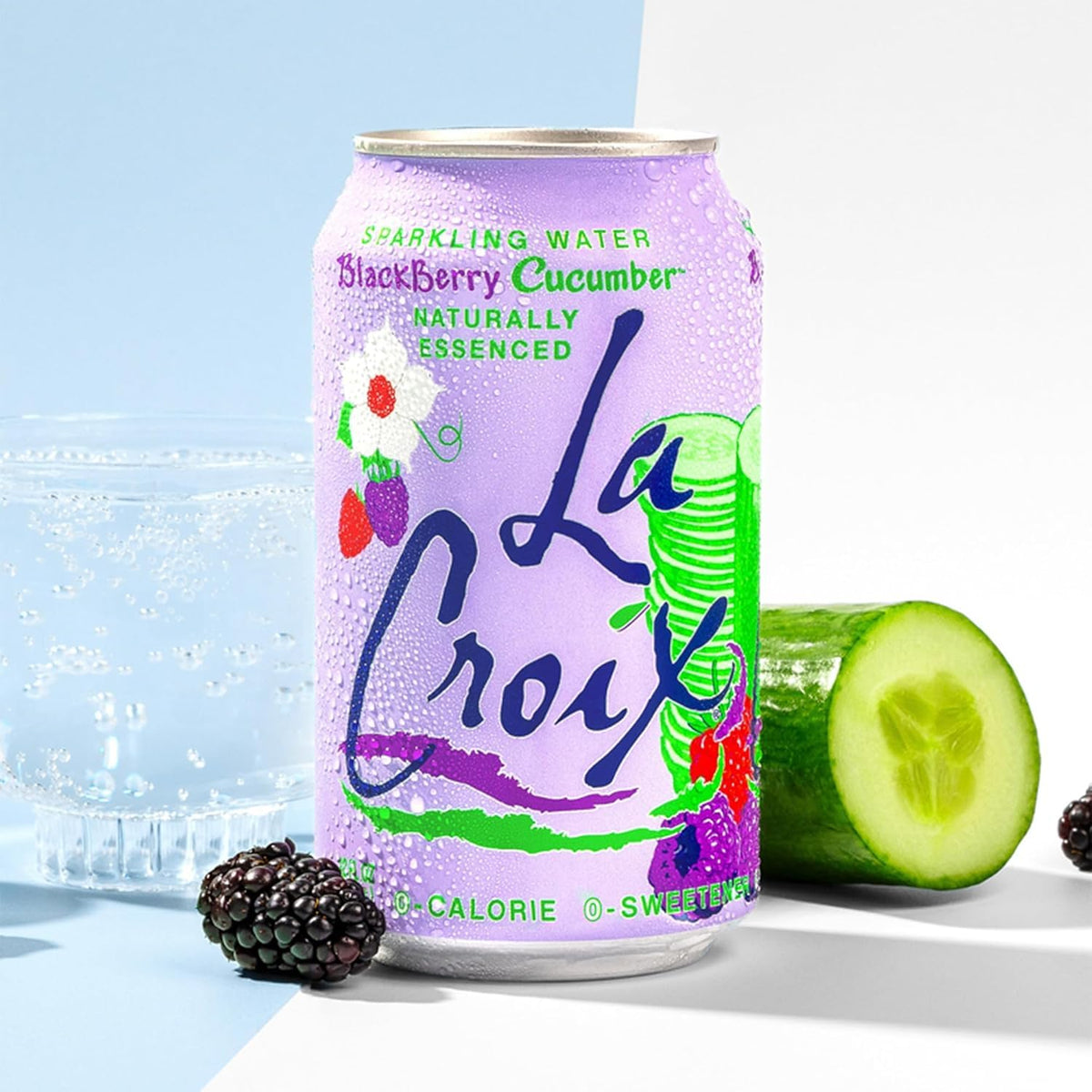 La Croix Sparkling Water, Blackberry Cucumber, 12-Pack Zero Sugar, Zero Calories, Zero Sodium