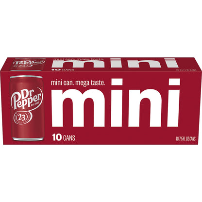 DR PEPPER - MINI CANS, 7.5 OZ, 10 PK
