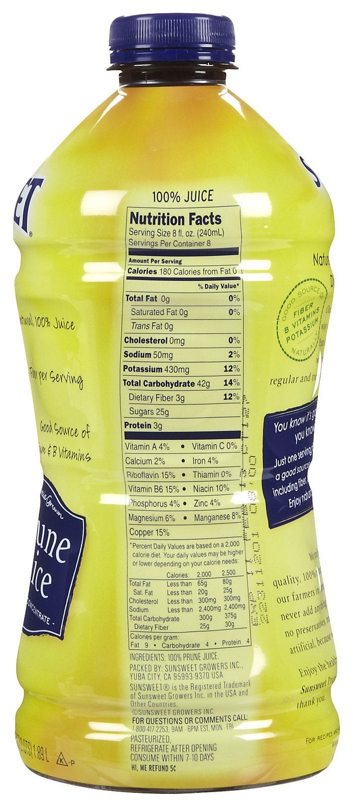 Sunsweet Prune Juice, 6pk, 5.5 oz
