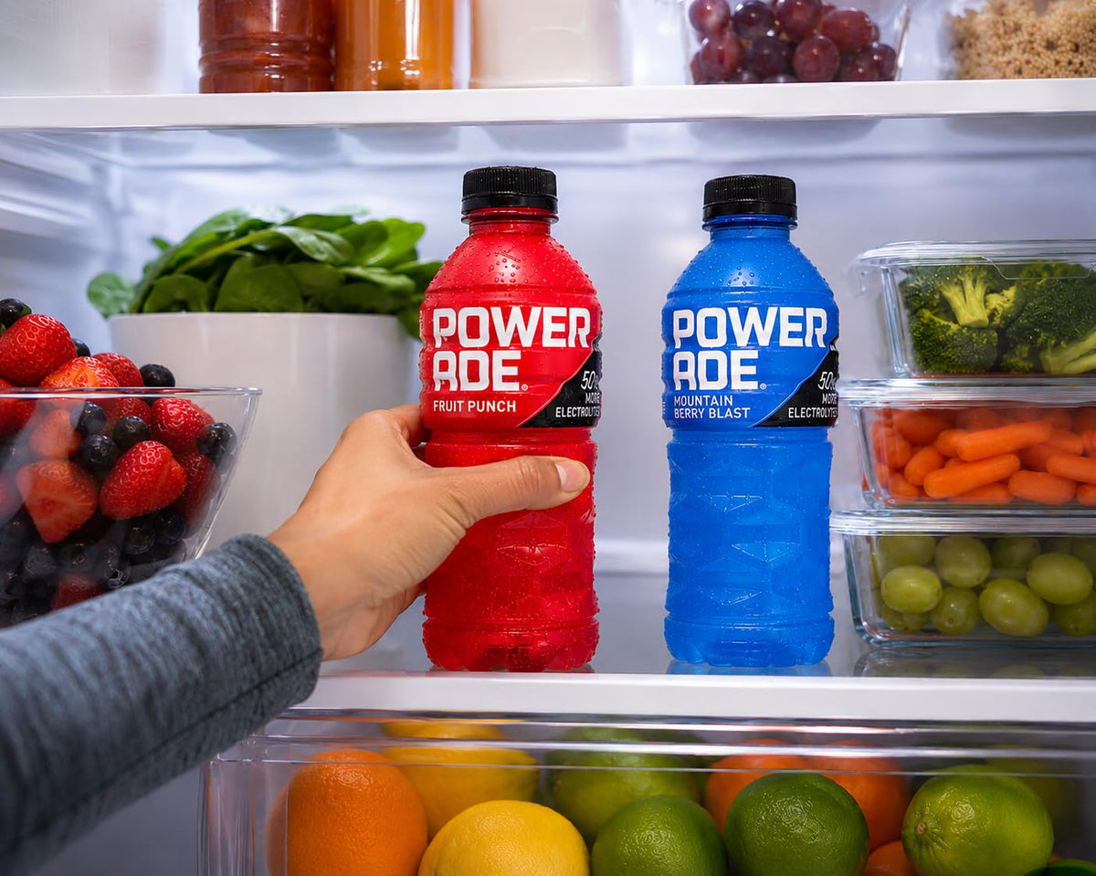 Powerade Sports Drink Variety Pack, 20 oz Bottles (12 Pack) – Mountain Berry Blast, Orange, Grape & Fruit Punch – Electrolyte Hydration for Sports, Workouts & Recovery