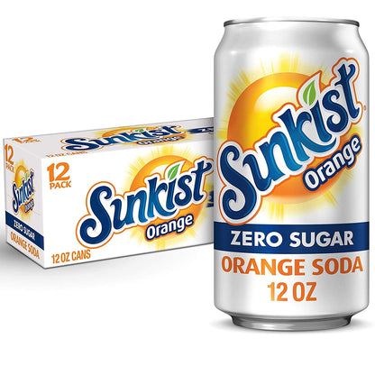 Sunkist Diet Orange Soda , 12-Ounce (24 Cans)