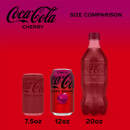Coca-Cola Cherry Coke Zero, 12 Fl Oz (Pack of 12)