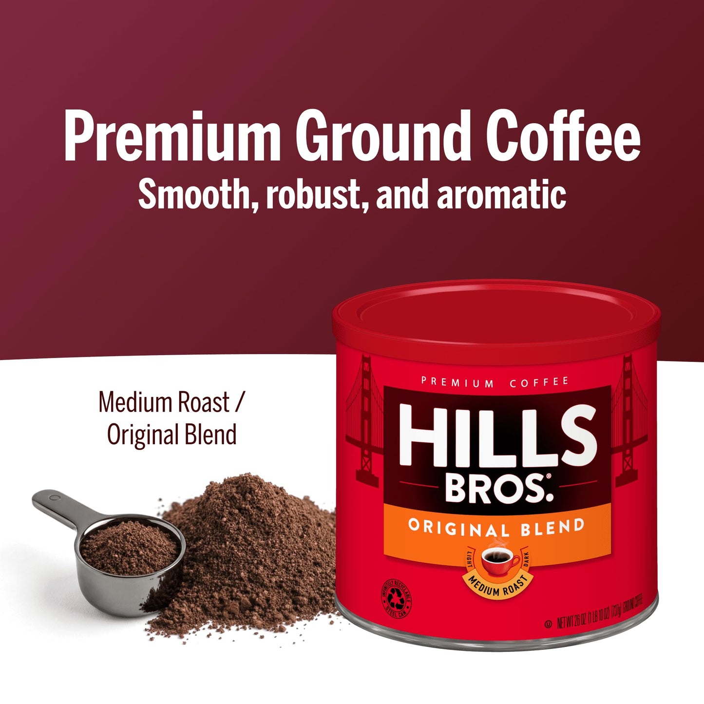 Hills Bros. Ground Coffee - High Yield, 30.5 oz Can
