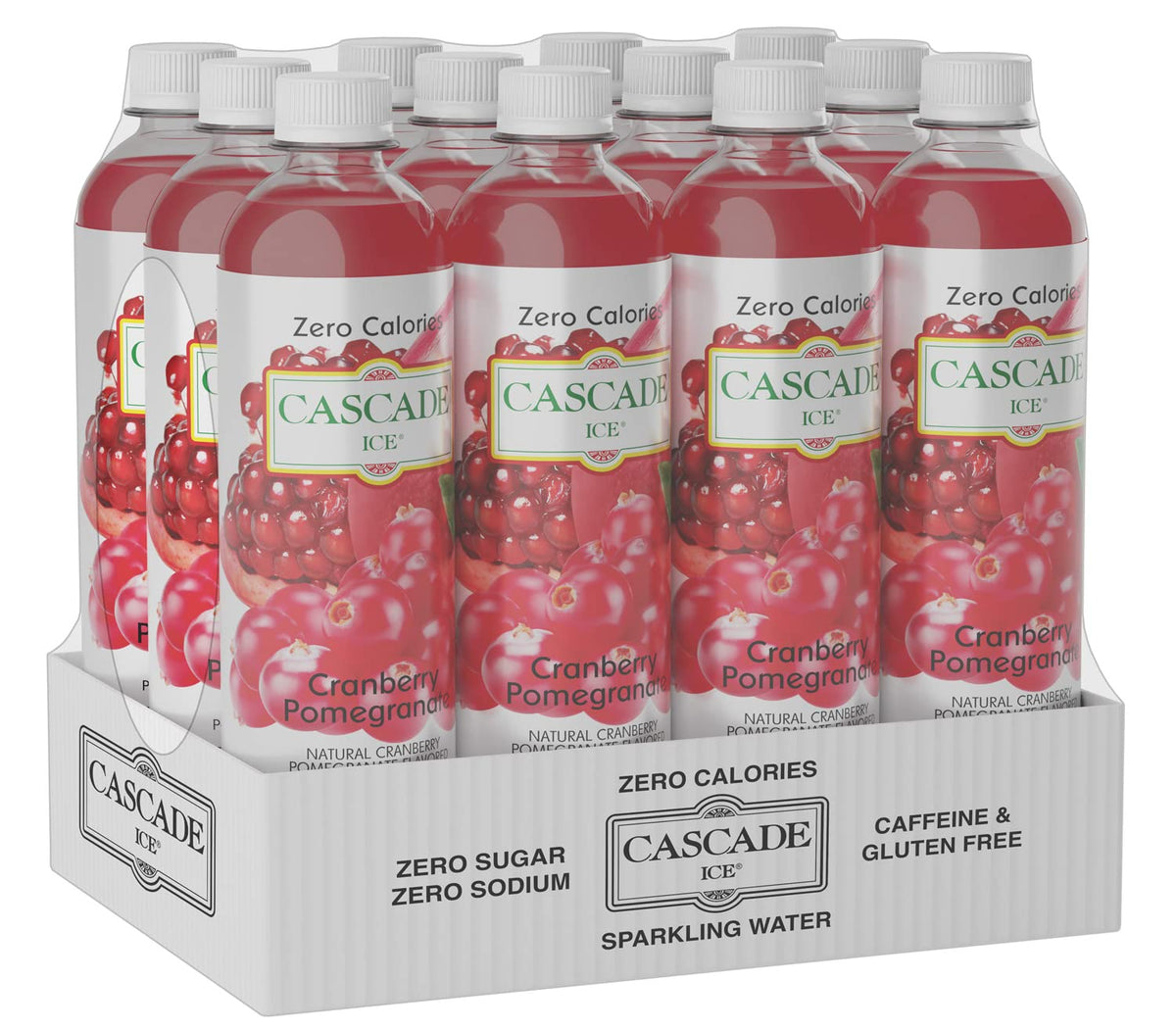Cascade Ice Sparkling Water, Coconut, 17.2 Fl Oz (Pack of 12)