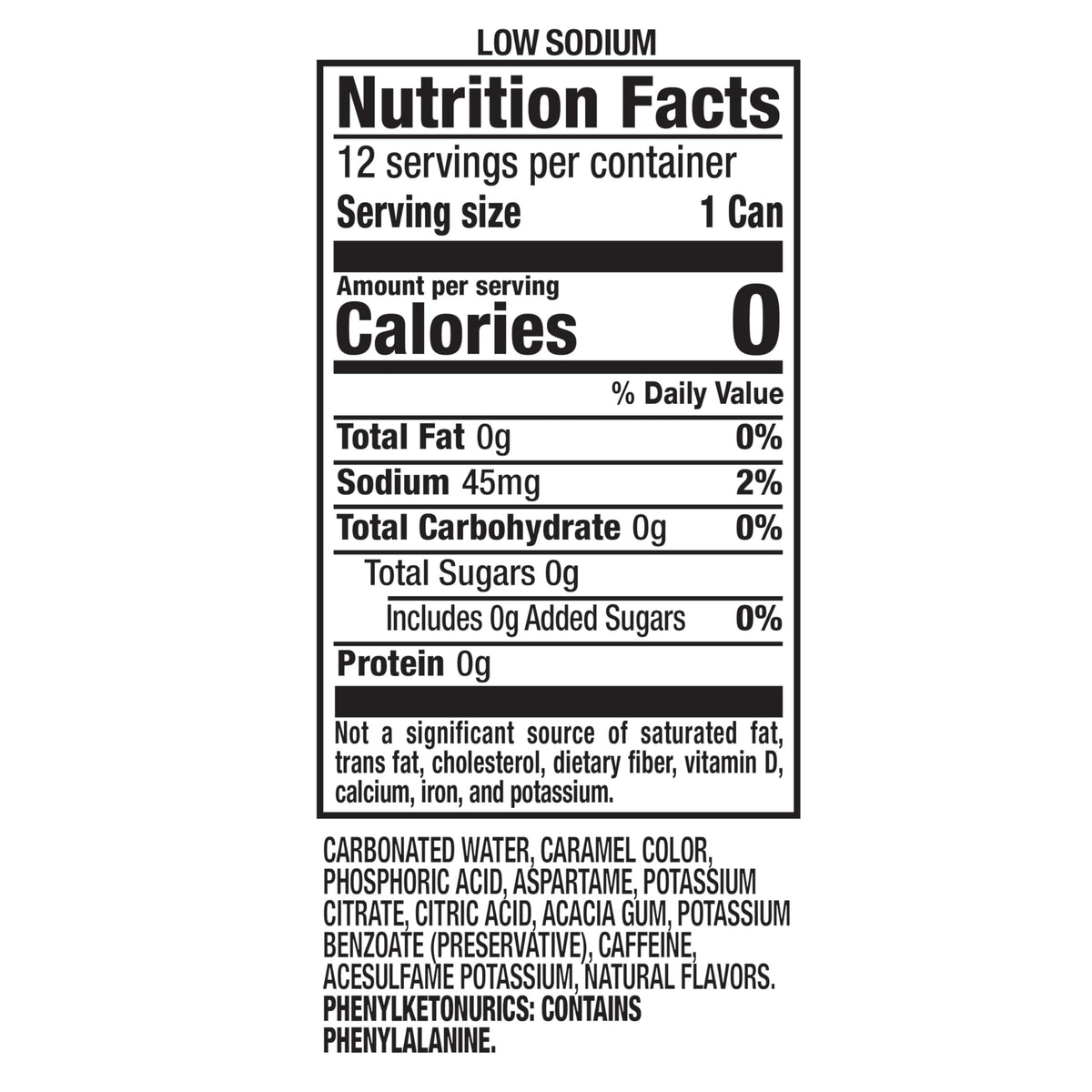 RC Cola Zero Sugar Soda, 12 fl oz cans, 12 pack