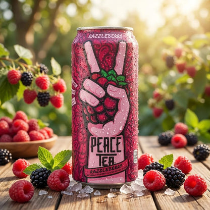 Peace Tea 16 oz 12-Pack Variety – Caddy Shack, Razzleberry & Sno-Berry – Ready-to-Drink Iced Tea Beverage Assortment – Bold Fruit Flavored Tea Drinks