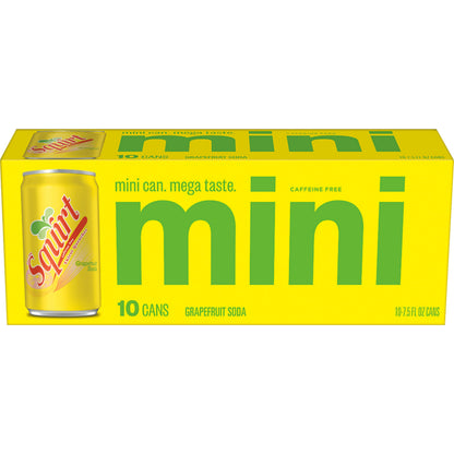 Squirt Soda, 7.5 Fl oz Mini Cans, 10 Pack