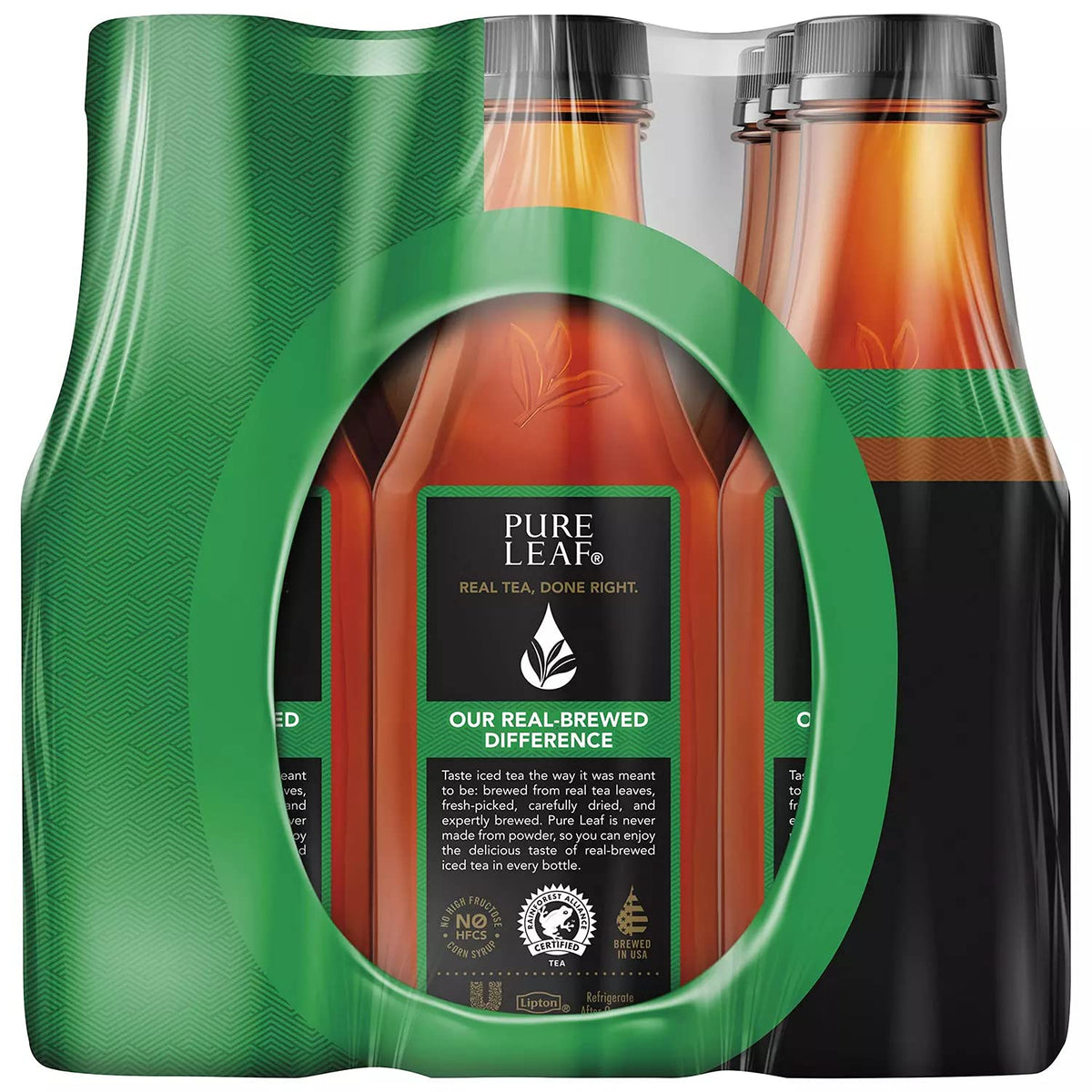 Pure Leaf Unsweetened Iced Real Brewed Tea - Never From Powder - By Gourmet Kitchn - 3 Boxes (16.9oz - 18 pk per Box), Total 54 Bottles 3 Pack (54 Bottles)
