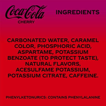 Coca-Cola Cherry Coke Zero, 12 Fl Oz (Pack of 12)
