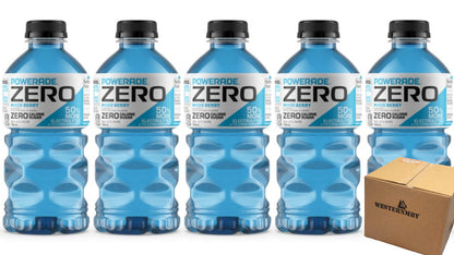 Powerad Sport Drink Bottles, 28 fl oz, 5 Pack (Zero Mixed Berry)