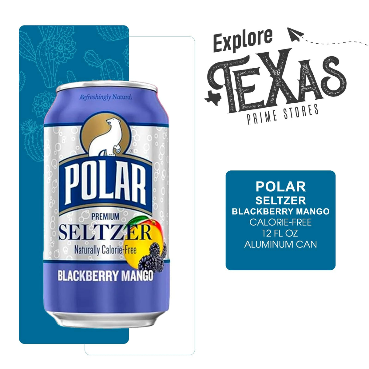 Polar Seltzer 20 Pack of Blackberry Mango Premium Sparkling Water 12 fl oz Aluminum Can