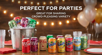 Soda Variety Pack 18PK – 9 Flavor Assortment of Coca-Cola, Sprite, Fanta & Seagram’s Ginger Ale – 12 oz Cans Mixed Soft Drinks for Parties, Office, Home & Events