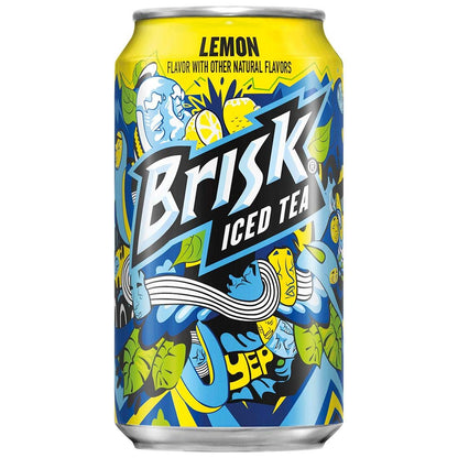 Brisk Iced Tea, Lemon, 12oz Cans (Pack of 15, Total of 180 Fl Oz)