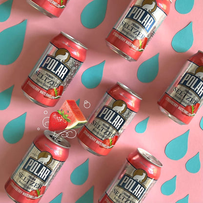Polar Seltzer Water, Strawberry Watermelon, 12 fl oz cans, 12 pack