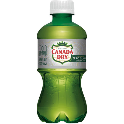 Diet Canada Dry Ginger Ale Soda, 12 Fluid Ounce Bottle, 8 Count