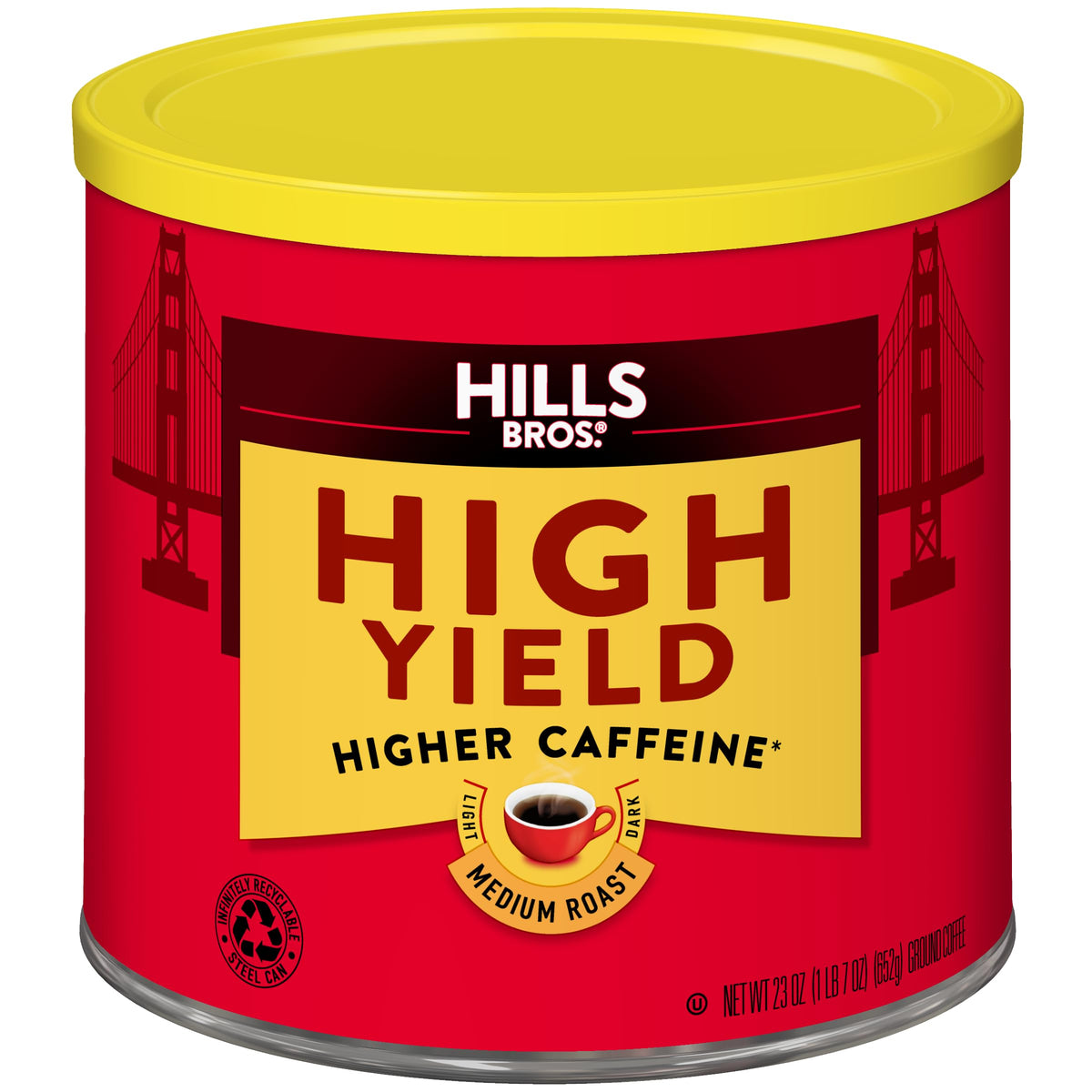 Hills Bros. Ground Coffee - High Yield, 30.5 oz Can