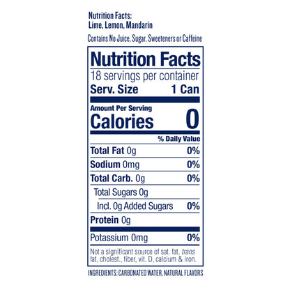Polar Seltzer Water Citrus Variety Pack, 12 fl oz cans, 18 pack
