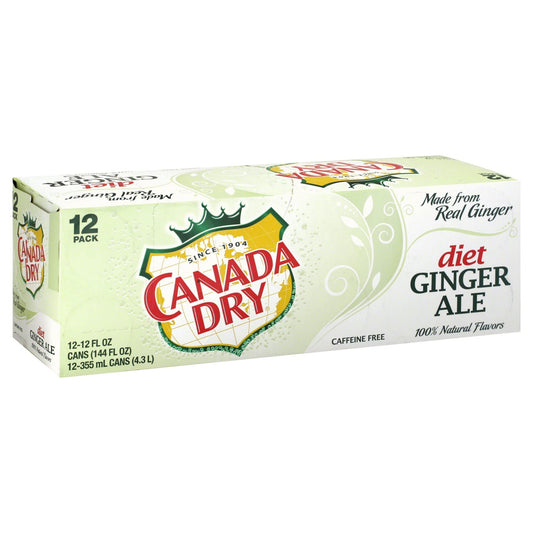 Canada Dry Diet Caffeine Free Ginger Ale - 12 oz Cans (1)