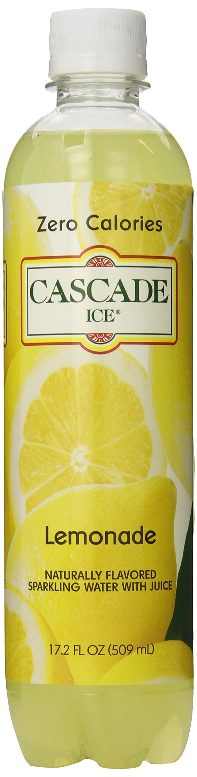 Cascade Ice Sparkling Water, Lemonade, 17.2 Ounce (Pack of 12)