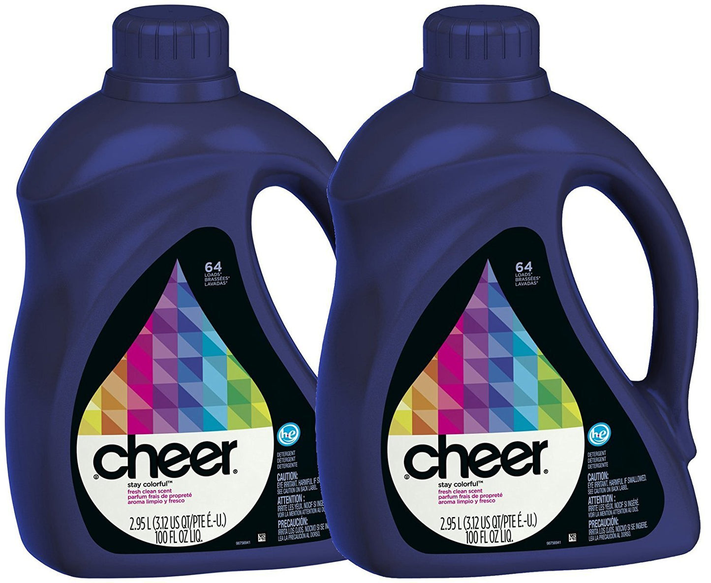 Cheer HE Liquid Detergent - Fresh Clean Scent - 100 Fl Oz (Pack of 2)