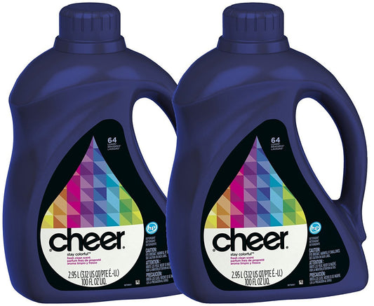 Cheer HE Liquid Detergent - Fresh Clean Scent - 100 Fl Oz (Pack of 2)