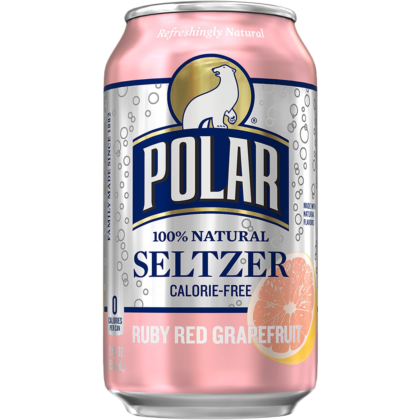 Polar Beverages Seltzer Water Ruby Red Grapefruit, 12 fl oz cans, 12 pack