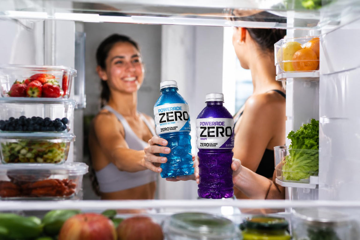 Powerade Zero Variety Pack (9 Bottles, 28 oz Each) – Zero Sugar Electrolyte Sports Drink Bundle with Grape, Fruit Punch, Mixed Berry, Strawberry Smash & Orange
