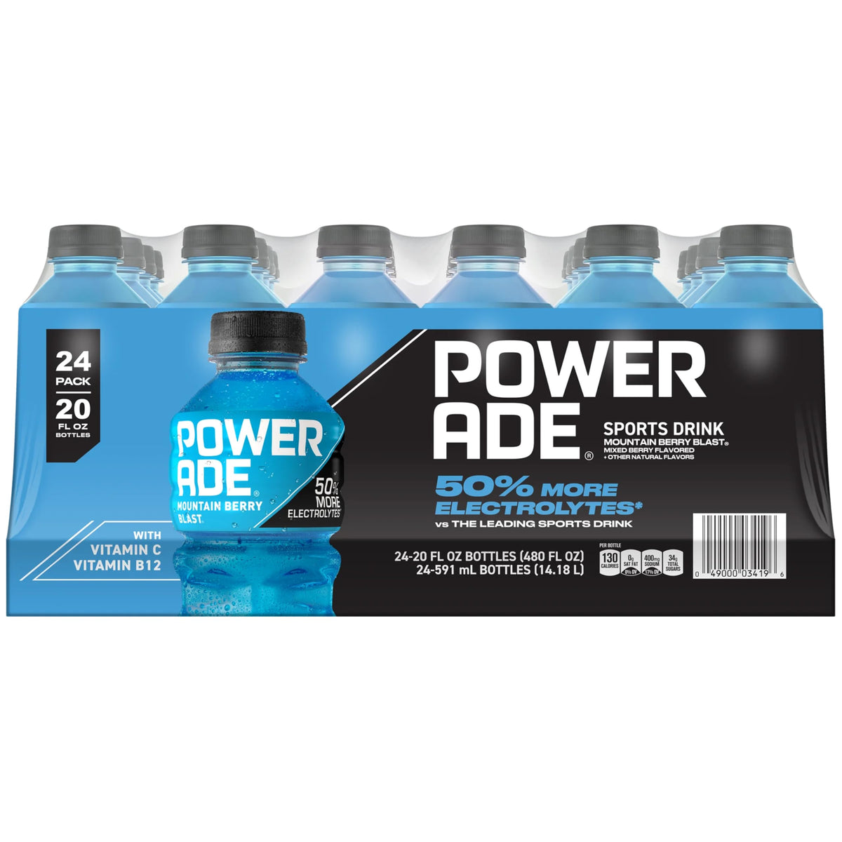 POWERADE Mountain Berry Blast Sports Drink, 20 Fl Oz