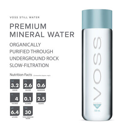 VOSS Artesian water (Still) Bottle,16.91 Fl Oz (Pack of 24)