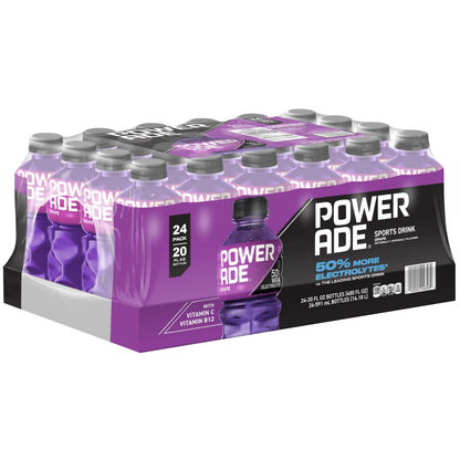 POWERADE Sports Drink Grape, 20 Ounce, Can (Pack of 24)