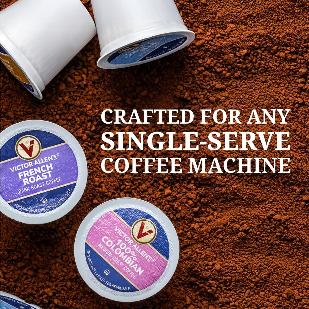 Victor Allen's Coffee French Vanilla Flavored Coffee, Medium Roast, 42 Count, Single Serve Coffee Pods for Keurig K-Cup Brewers
