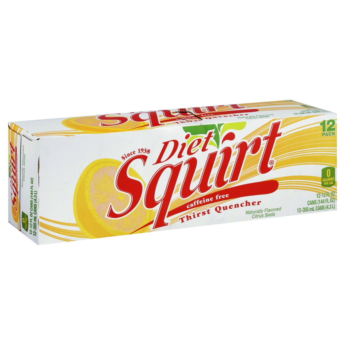 Squirt Soda, Citrus, Diet, 12 fl oz - 12 ct